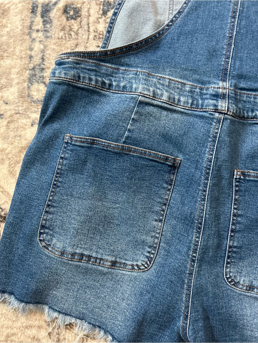 No Boundaries Denim Short Overalls - Picture 8 of 9